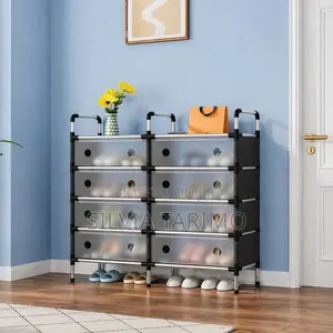 *#5-layers Double Row Design Shoe Rack* Dimensions:81*28*92cm *