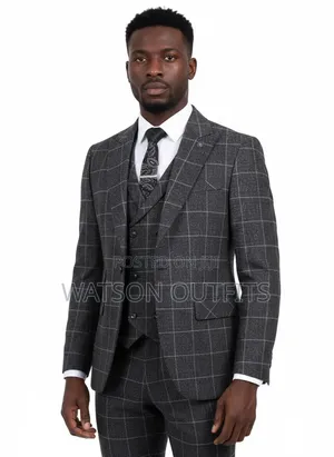 Men's Original and New Suits Black Smart Excellently Branded