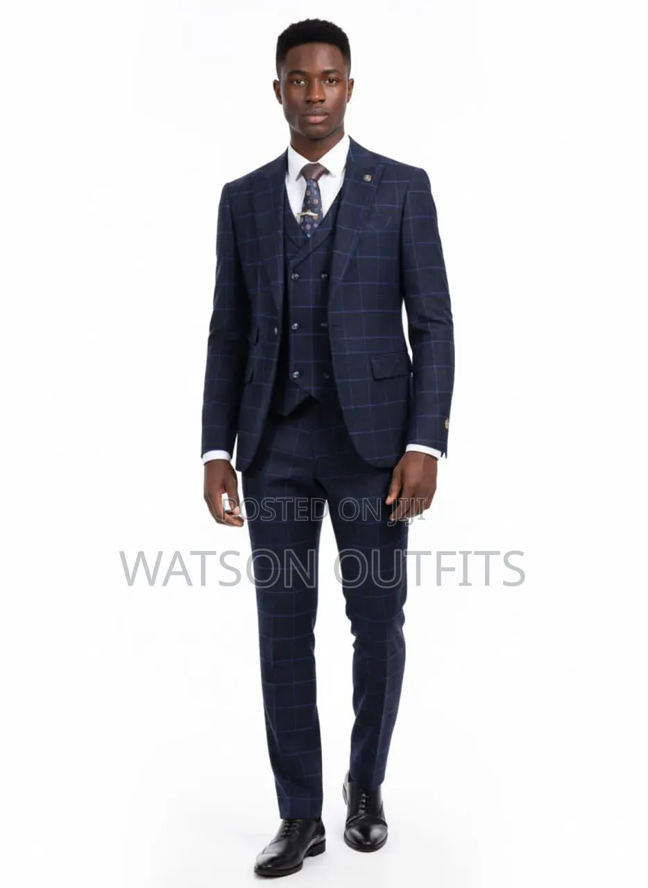 Men's Original and New Suits Black Smart Excellently Branded