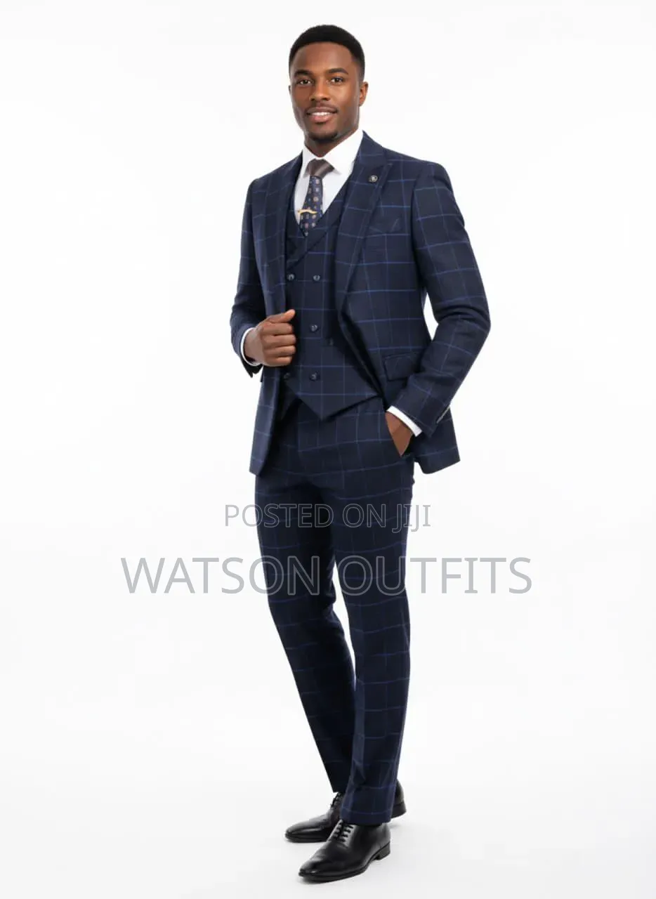 Men's Original and New Suits Black Smart Excellently Branded