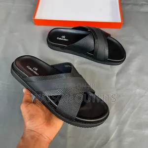 Men's Leather Sandals or Open Shoes Calvin Klein Amazingly Branded