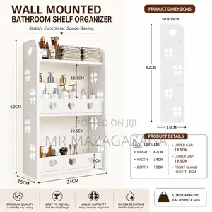 Wall Mounted Bathroom Shelf Organizer*