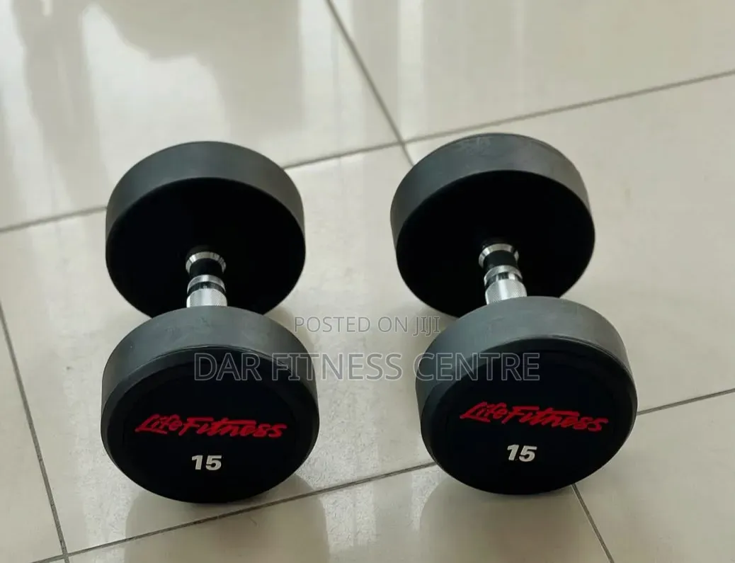 Rubber Dumbbell 15kg Pair