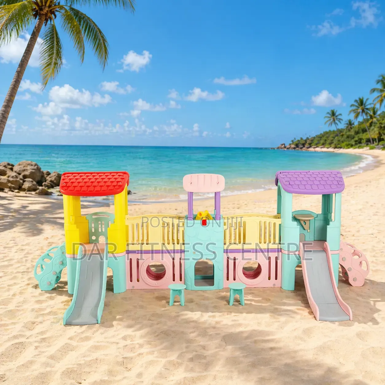 Commercial Indoor Playground for Kids Plastic Slide Swing