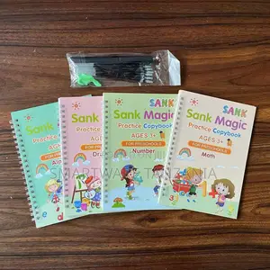 Sank Magic 4-book Copybook Set Alphabet Drawing Number Math