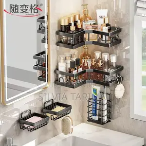 Wall-Mounted Corner Bathroom Shelf Organizer(5in1)