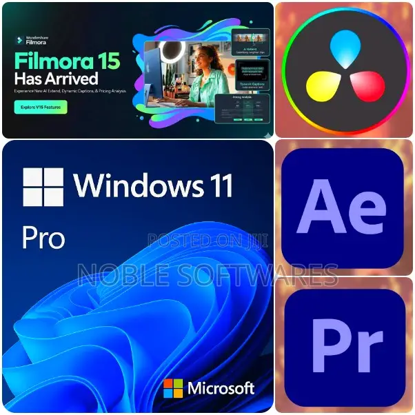 Windows 11 Pro + Video Editing, Motion Softwares ( Installation )