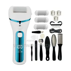 Electric Foot Callus Remover Pedicure Set Led Screen Blue