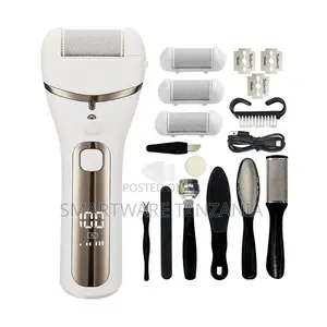 Electric Callus Remover Full Pedicure Kit Led Screen Champagne