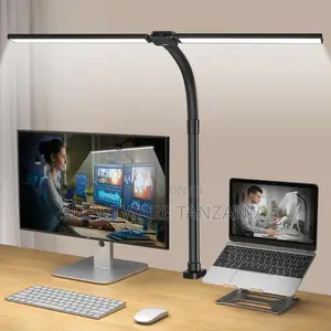 Double Bar Led Desk Lamp Clamp Adjustable Gooseneck Dimmable