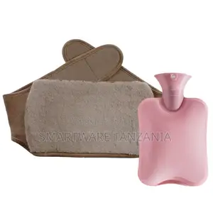 Hot Water Bottle With Plush Waist Wrap Belt Cover Set