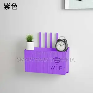Purple Wall-mount Wifi Router Box Shelf Organizer