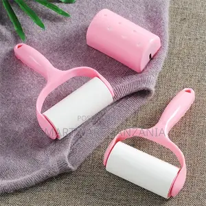Pink Sticky Lint Roller Set With Travel Size Refill Roller