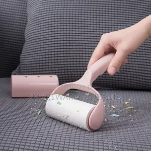 Pink Sticky Lint Roller For Sofa And Fabric Cleaning Use