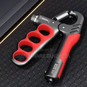 Red Black Adjustable Hand Grip Strength Trainer 5-100kg