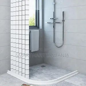 White Corner Shower Water Dam Strip L-Shape Containment (3 Meter)