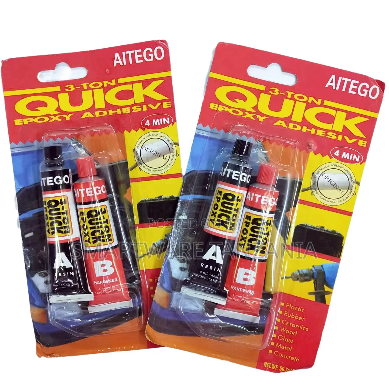 Aitego 3-Ton Quick Epoxy Adhesive Ab Glue 4 Min Two Pack
