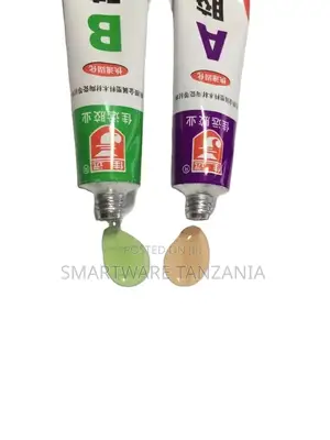 Ab Two-part Epoxy Resin And Hardener Tubes Green Beige Mix