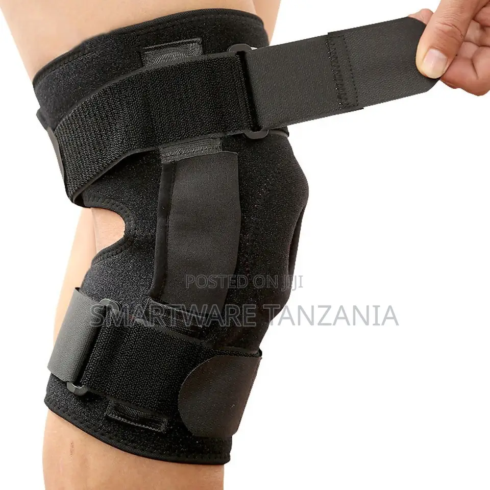 Hinged Knee Brace Support With Adjustable Straps Neoprene
