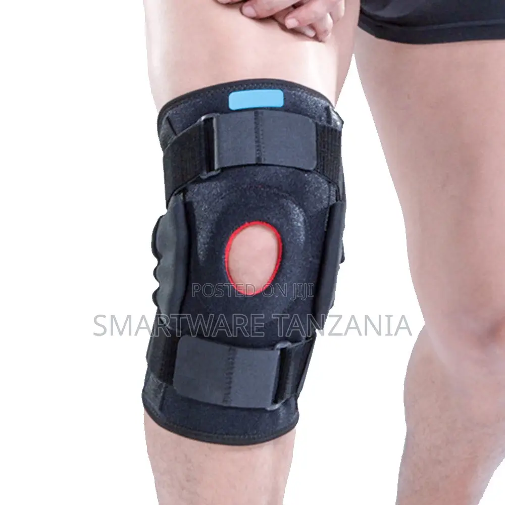 Knee Brace Open Patella Blue Label Adjustable Hinged Support