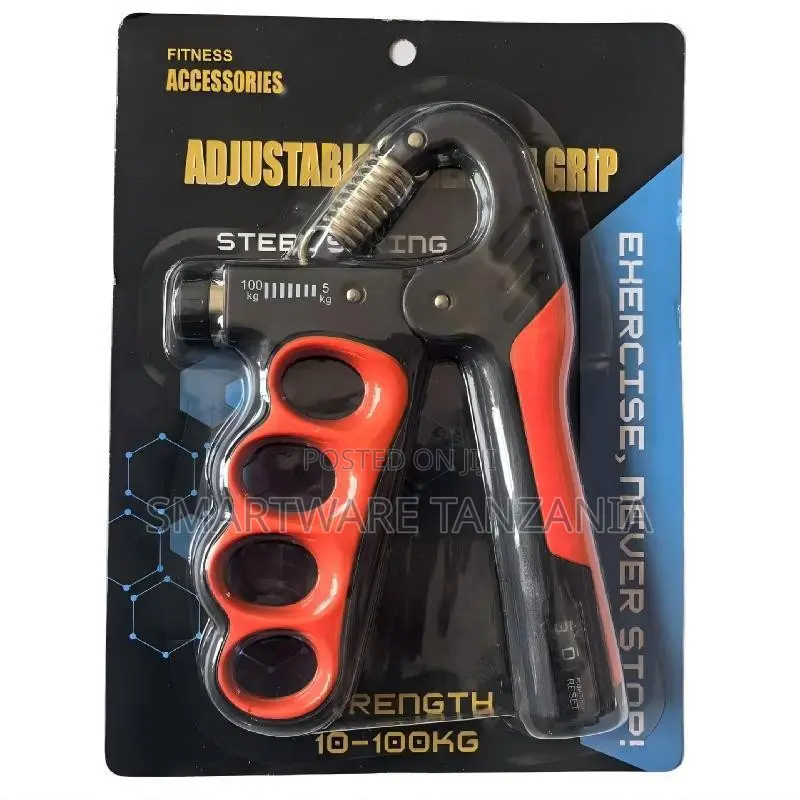Adjustable Hand Grip Trainer 10-100kg Red Steel Spring Gym