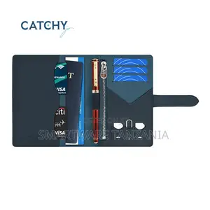 Wiwu Ambassador Passport Holder Rfid Wallet Blue Snap Clasp