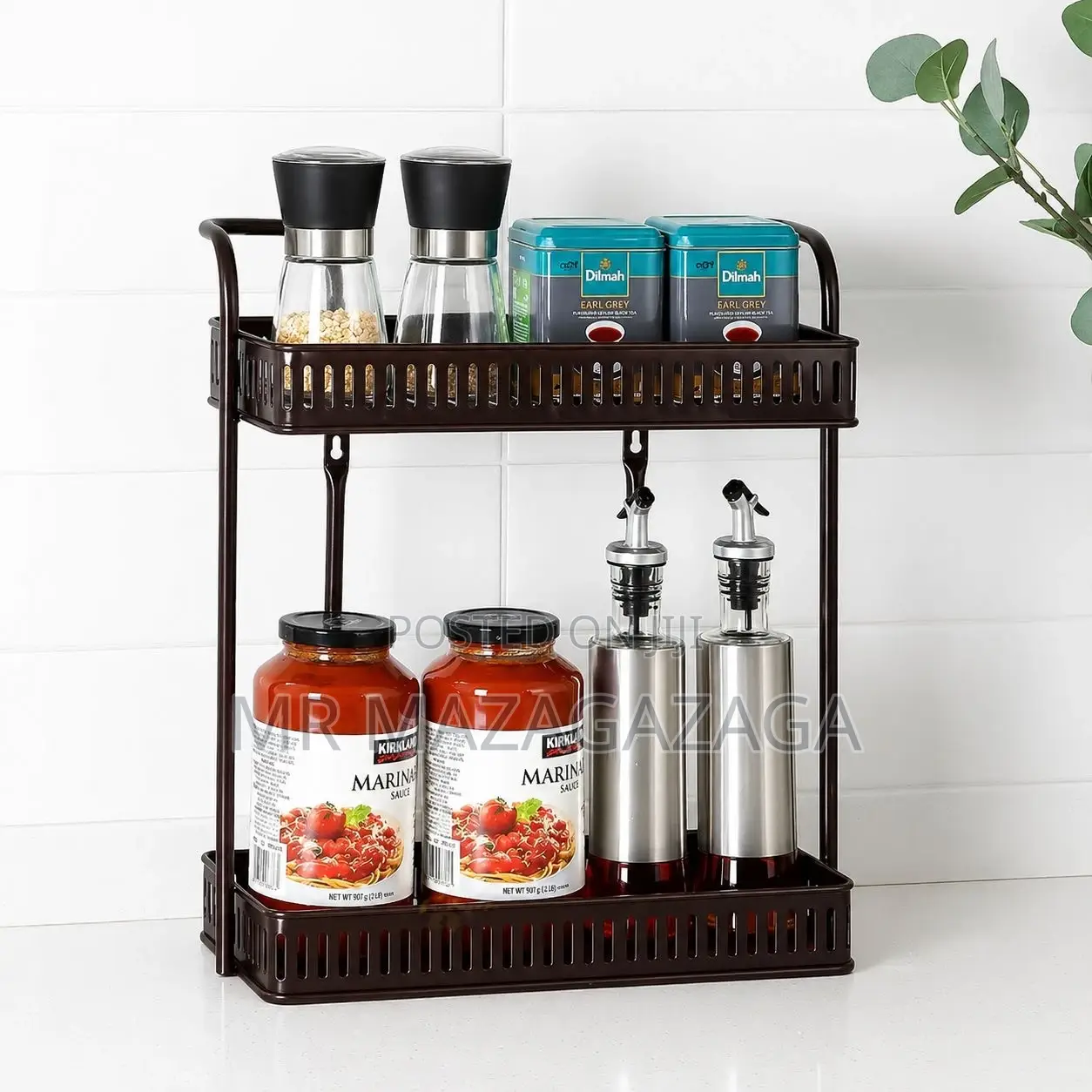 2-Tier Stainless Steel Kitchen/Bathroom Organizer*