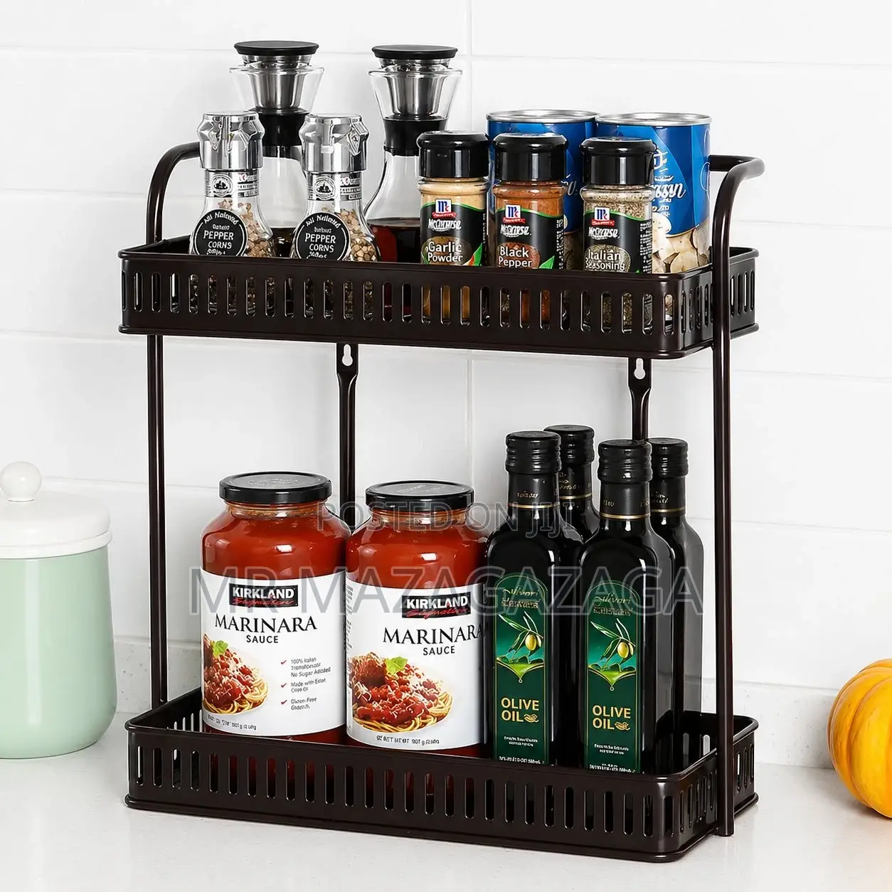 2-Tier Stainless Steel Kitchen/Bathroom Organizer*