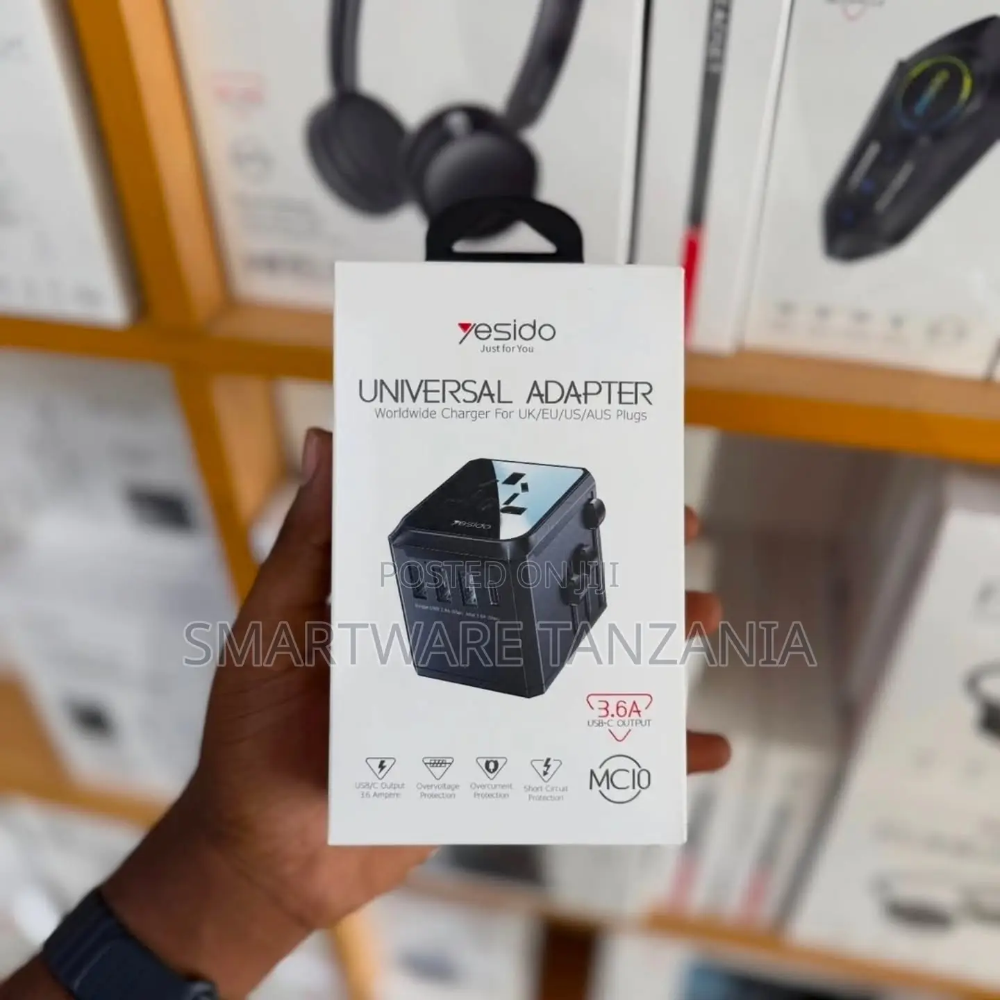 Yesido Universal Travel Adapter Mc10 3.6a Usb Multi Plug