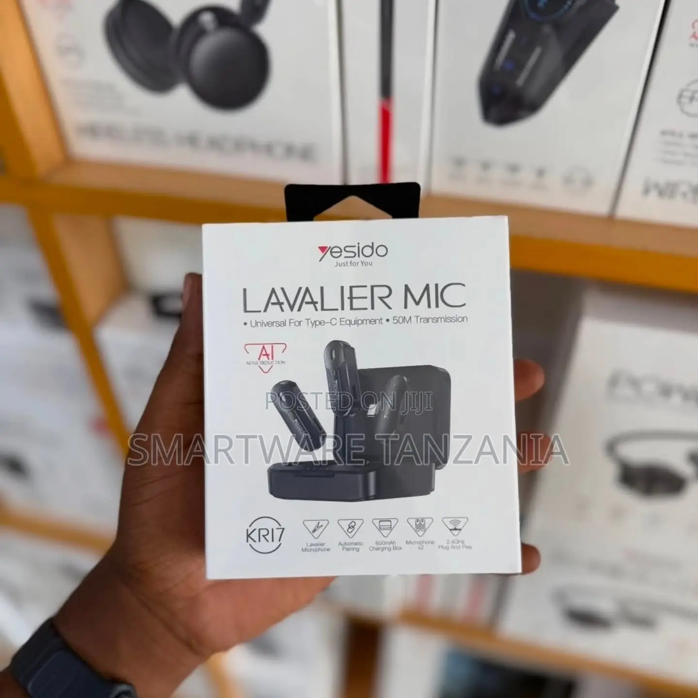 Yesido Lavalier Microphone Kr17 Wireless Type C Dual Mic Kit
