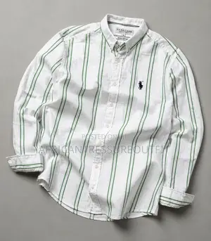 Strip Linen Shirts Polo Lacoste Brands Collection