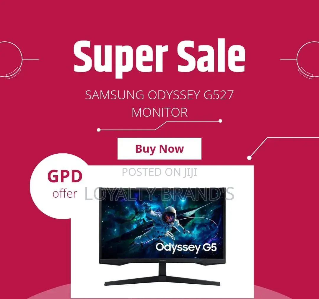 27” Samsung Odyssey G5 Monitor – Curved Display, Smooth Performance