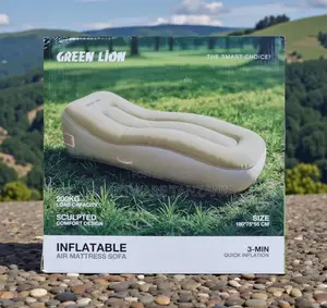 Green Lion Inflatable Air Mattress Sofa With 200kg Load Capacity
