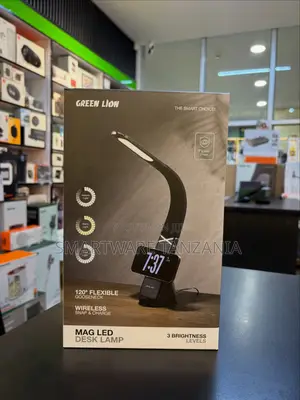 Green Lion Mag Led Desk Lamp Wireless Charging With Clock Display