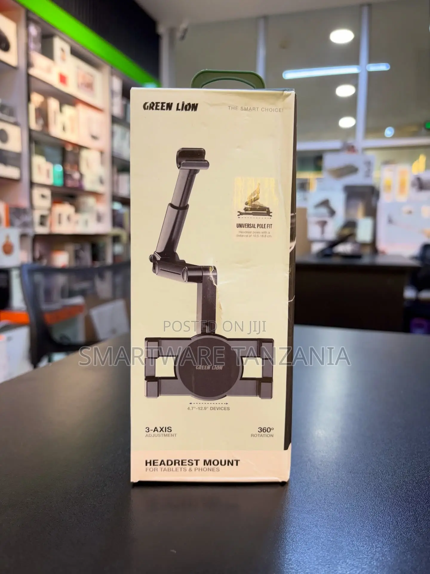 Green Lion Headrest Mount Holder 360 Rotation Tablet Phone Stand