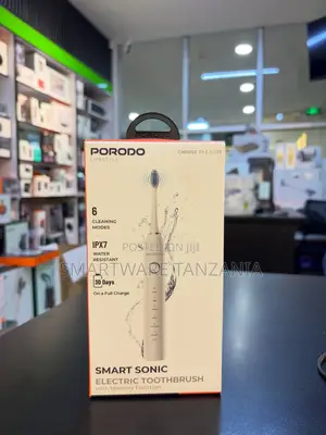 Porodo Smart Sonic Electric Toothbrush 6 Modes Ipx7 Waterproof Design