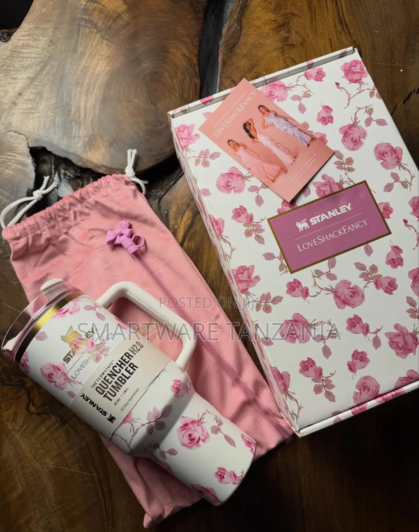 Stanley Loveshackfancy Floral Quencher Tumbler Gift Set Rose