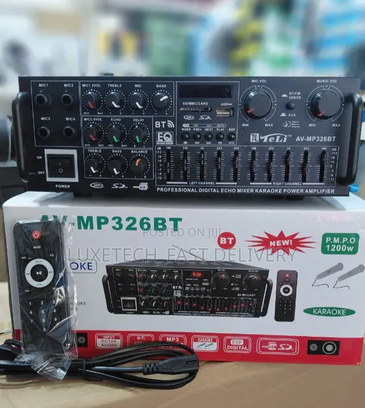 Teli Mp326bt Professional Digital Echo Mixer Karaoke Power Amplifier