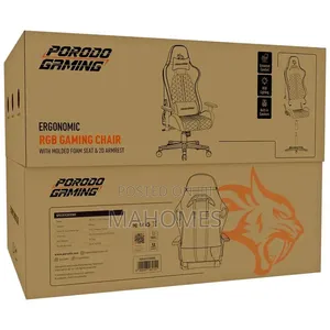 Porodo Gaming Ergonomic Gaming Chair - Black/ Orange