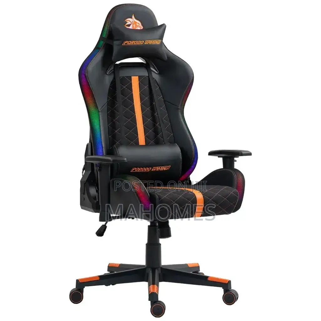 Porodo Gaming Ergonomic Gaming Chair - Black/ Orange