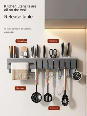 Kitchen Wall Mount Utensils Rack (60cm)