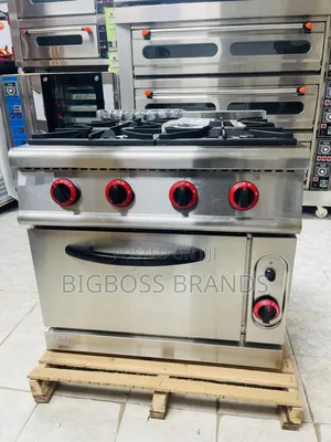 4 Burner Commercial Gas Range Cooker With Gas Oven