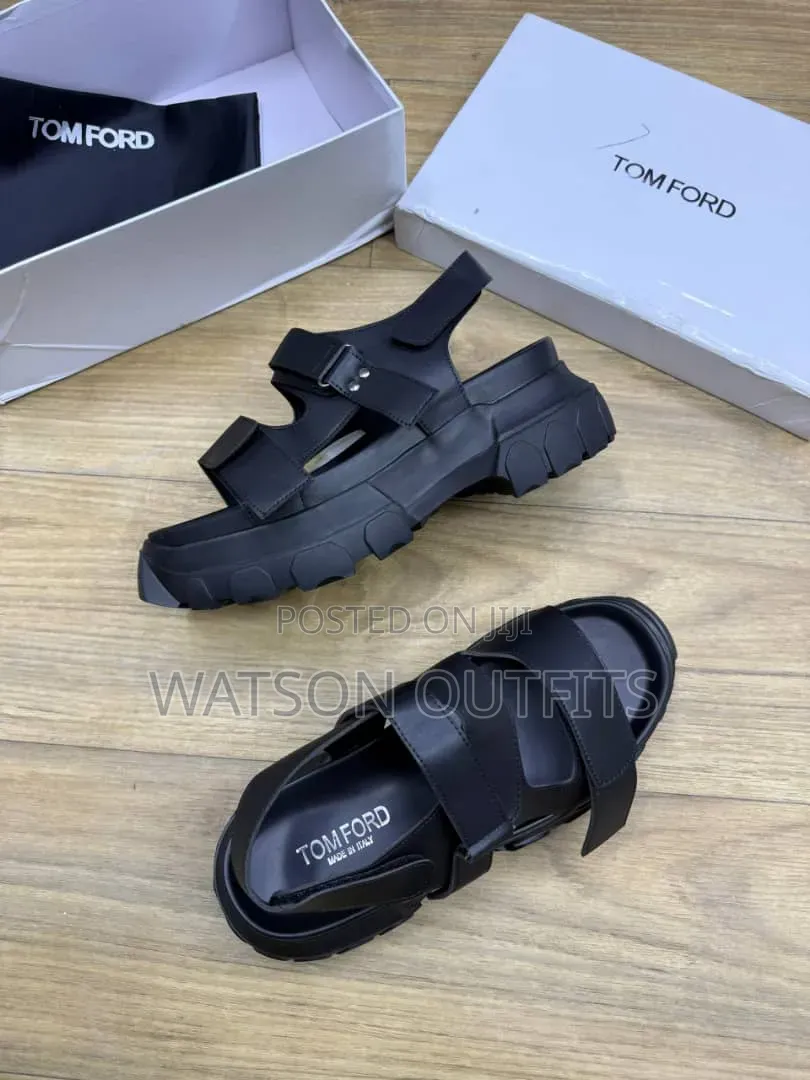 Men's New and Original Leather Sandals Tomford Zara Maschino Branded