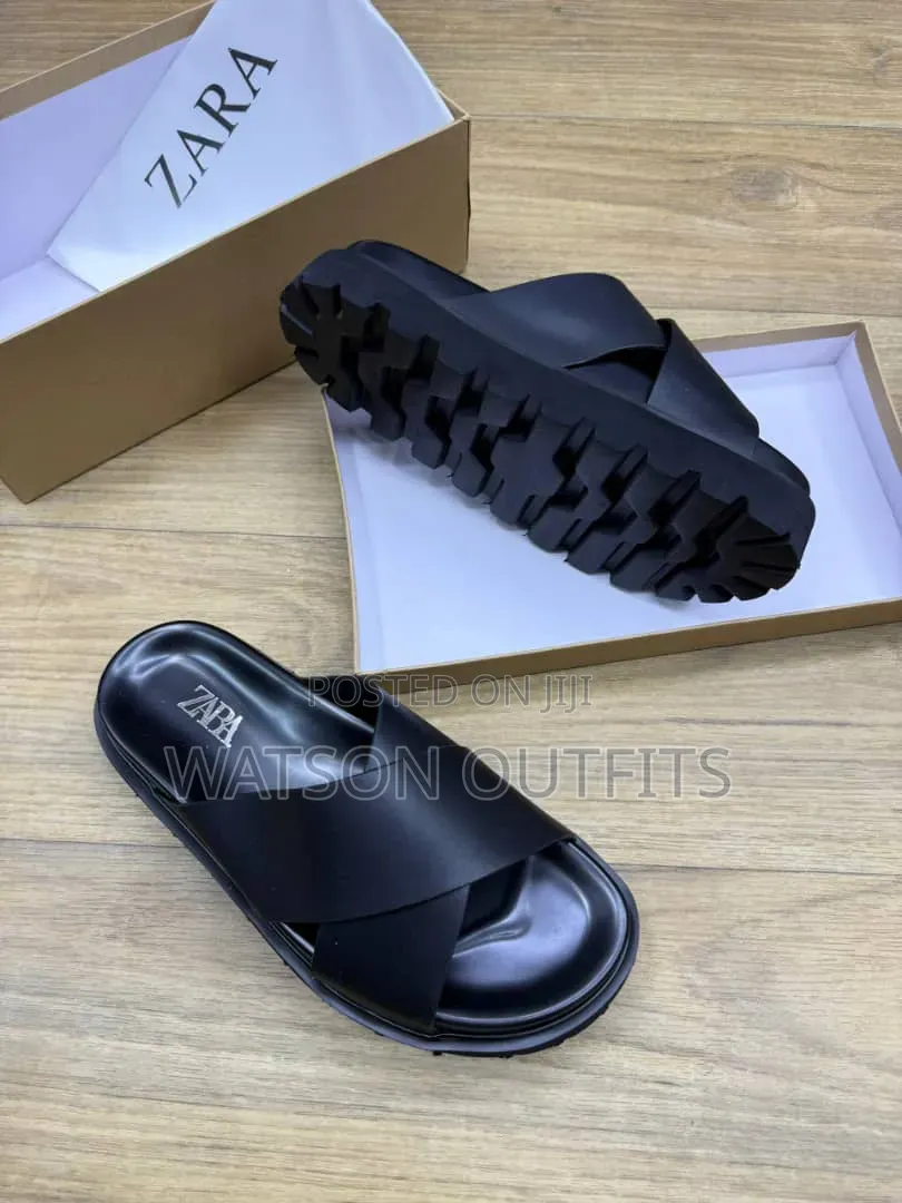 Men's New and Original Leather Sandals Tomford Zara Maschino Branded