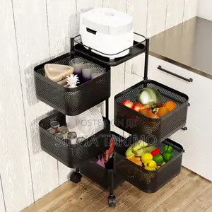 5-Tier Kitchen Storage Trolley With Wheels