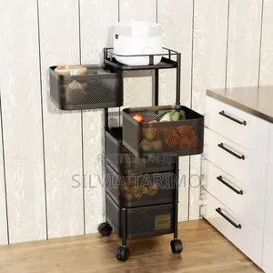 5-Tier Kitchen Storage Trolley With Wheels