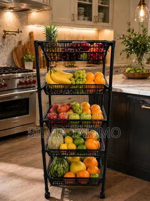 5-Tier Multi-Functional Kitchen Storage Rack With Wheels