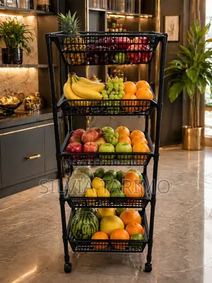 5-Tier Multi-Functional Kitchen Storage Rack With Wheels