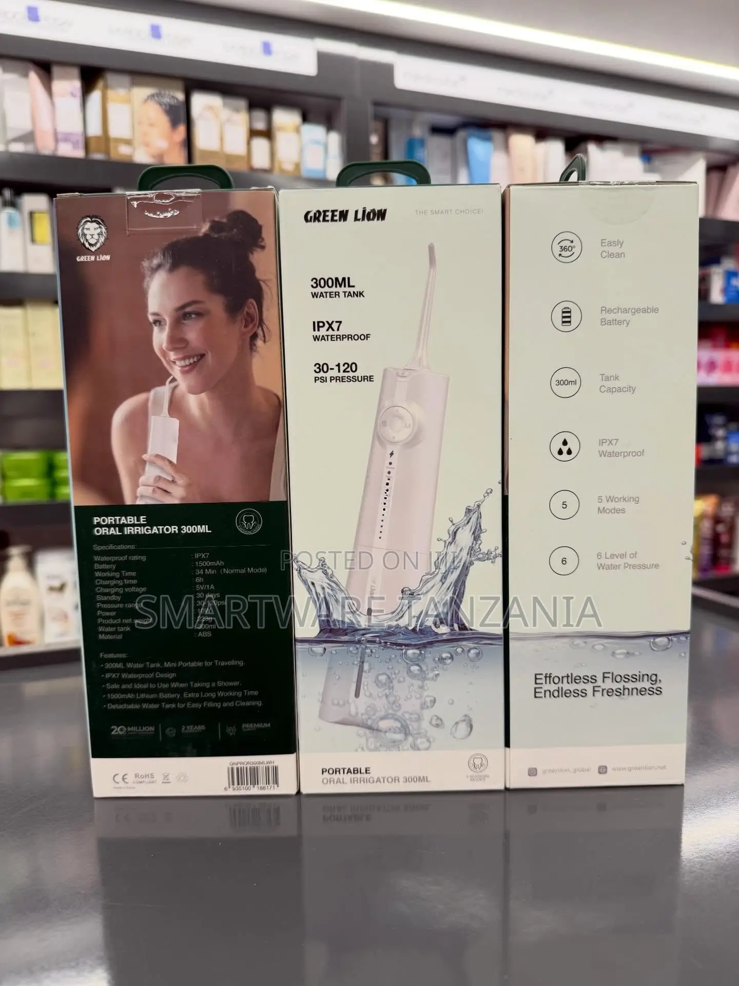 Green Lion Portable Oral Irrigator 300ml High Pressure Waterproof
