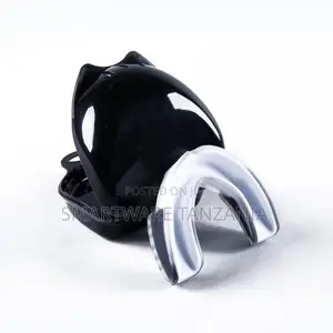 White Black Dual Layer Sports Mouthguard With Boil Bite Carry Case